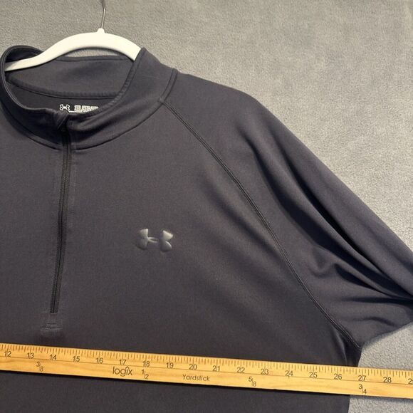 Under Armour 1/4 Zip Pullover Golf Heatgear Loose Fit Mens Size XXXL 3XL Black - Picture 6 of 6